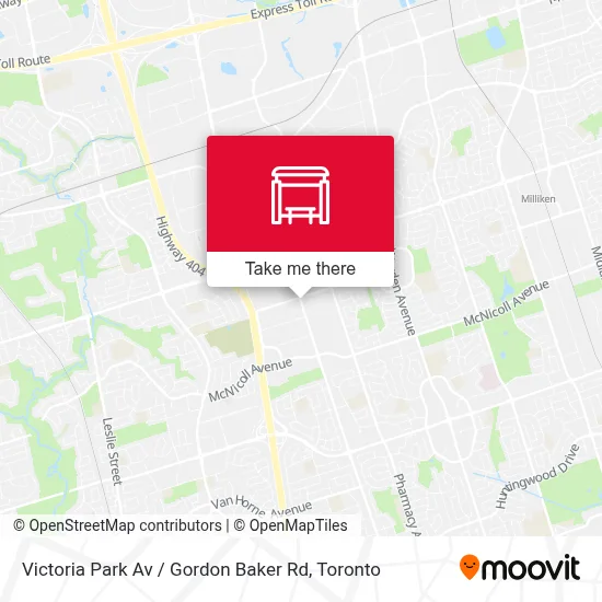 Victoria Park Av / Gordon Baker Rd map