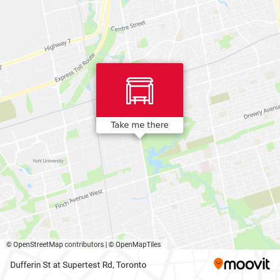 Dufferin St at Supertest Rd map
