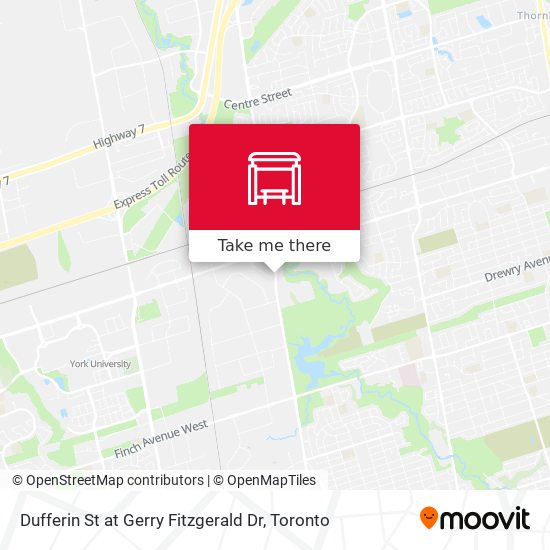 Dufferin St at Gerry Fitzgerald Dr map