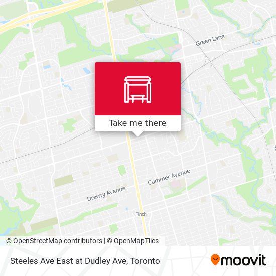 Steeles Ave East at Dudley Ave map