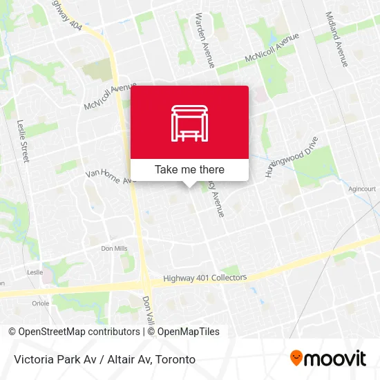 Victoria Park Av / Altair Av map