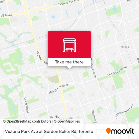 Victoria Park Ave at Gordon Baker Rd plan