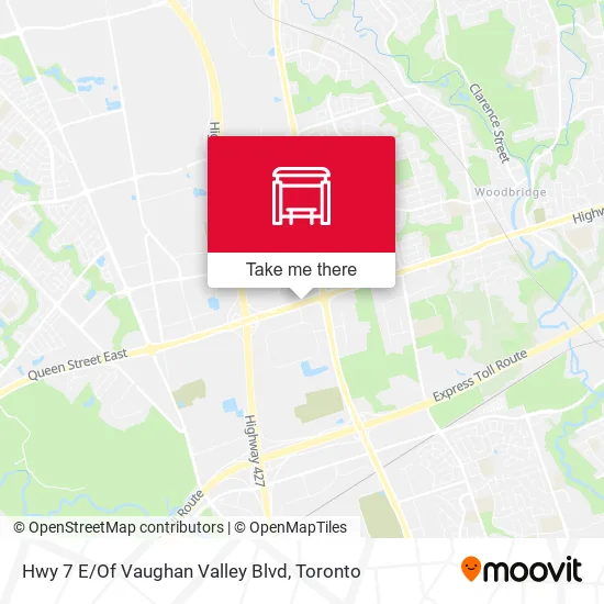 Hwy 7 E/Of Vaughan Valley Blvd map
