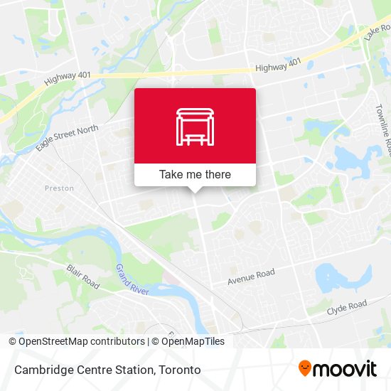 Cambridge Centre Station map