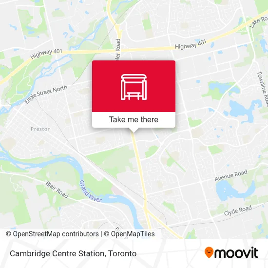 Cambridge Centre Station map