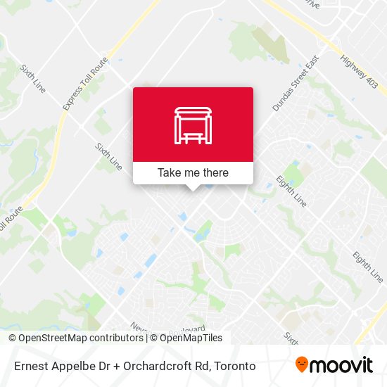 Ernest Appelbe Dr + Orchardcroft Rd map