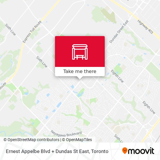 Ernest Appelbe Blvd + Dundas St East map