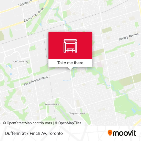 Dufferin St / Finch Av map