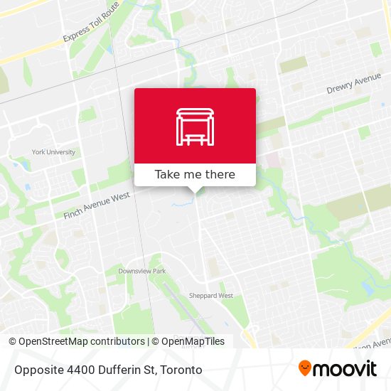 Opposite 4400 Dufferin St map