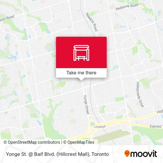 Yonge St. @ Baif Blvd. (Hillcrest Mall) map
