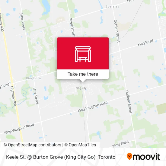 Keele St. @ Burton Grove (King City Go) map