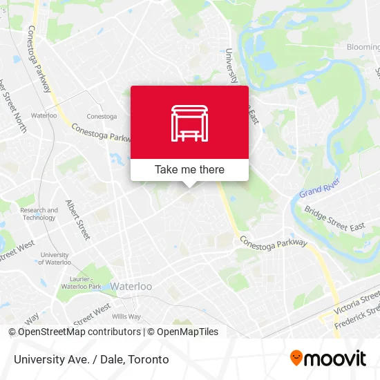 University Ave. / Dale map