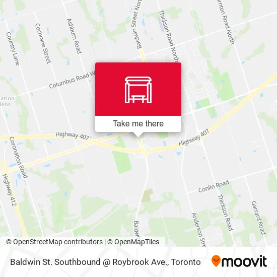 Baldwin St. Southbound @ Roybrook Ave. map