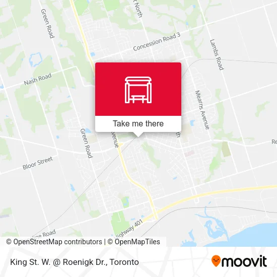 King St. W. @ Roenigk Dr. map
