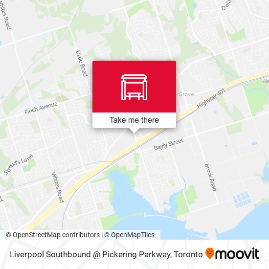 Liverpool Southbound @ Pickering Parkway map