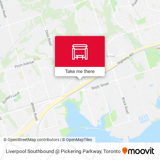 Liverpool Southbound @ Pickering Parkway map