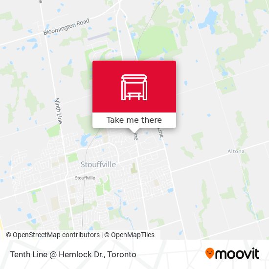 Tenth Line @ Hemlock Dr. map