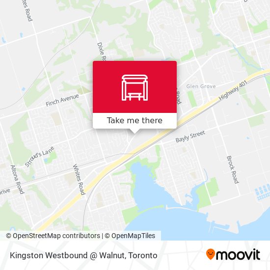 Kingston Westbound @ Walnut map
