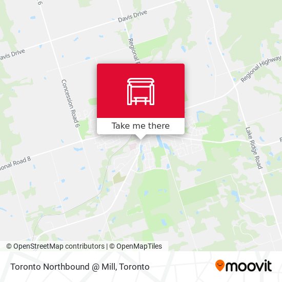 Toronto Northbound @ Mill map