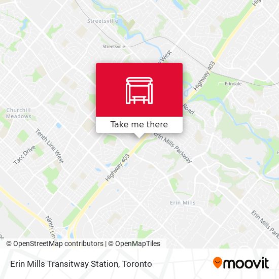Erin Mills Transitway Station map