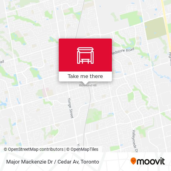 Major Mackenzie Dr / Cedar Av map