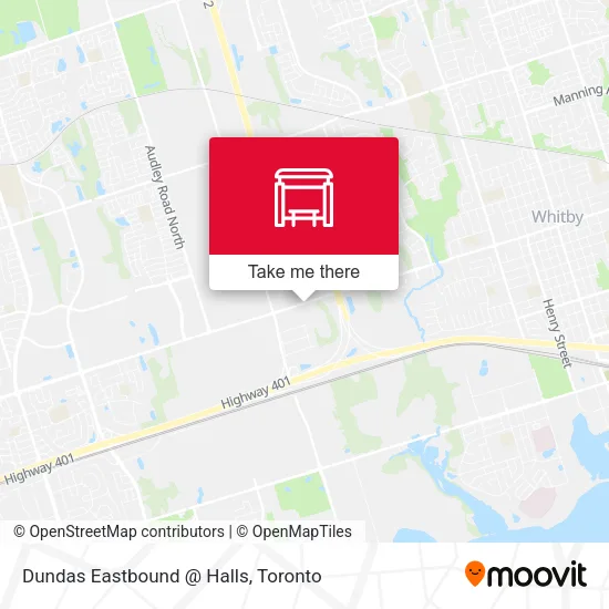 Dundas Eastbound @ Halls map