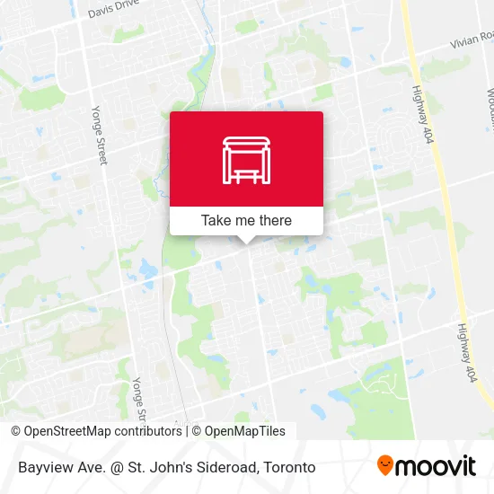 Bayview Ave. @ St. John's Sideroad map