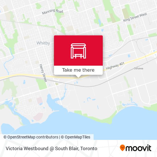 Victoria Westbound @ South Blair map