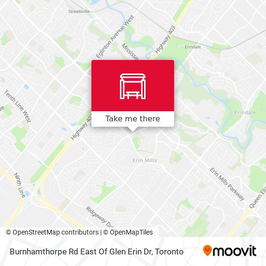 Burnhamthorpe Rd East Of Glen Erin Dr map