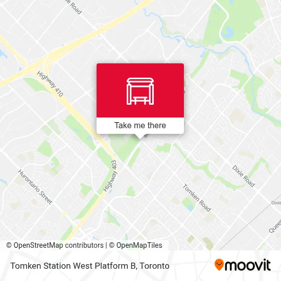 Tomken Station West Platform B map