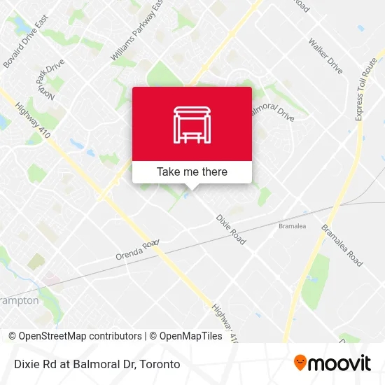 Dixie Rd at Balmoral Dr map