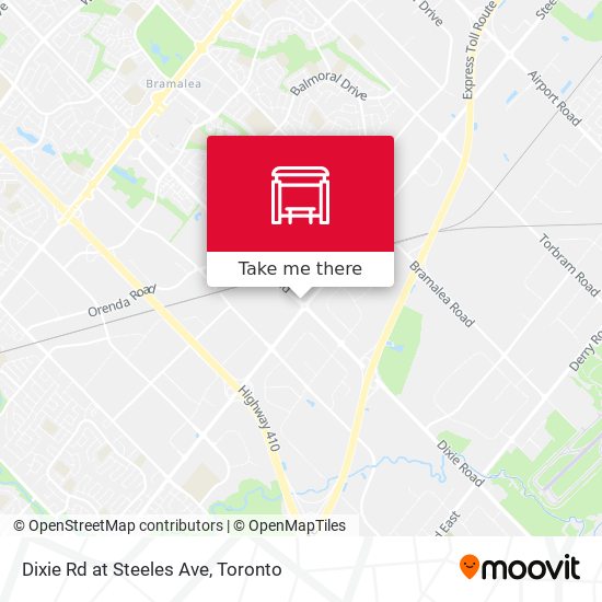 Dixie Rd at Steeles Ave map
