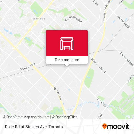 Dixie Rd at Steeles Ave map