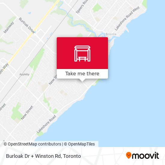 Burloak Dr + Winston Rd map