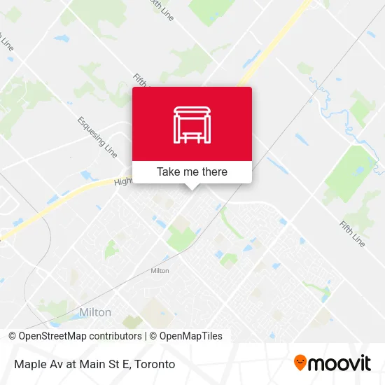 Maple Av at Main St E map