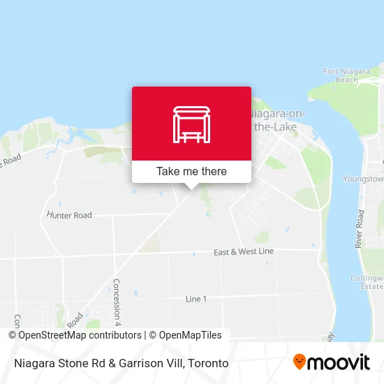 Niagara Stone Rd & Garrison Vill map