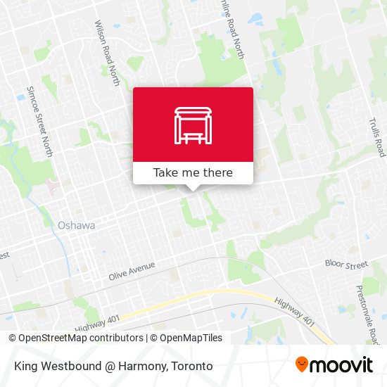 King Westbound @ Harmony map