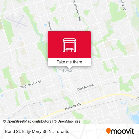 Bond St. E. @ Mary St. N. map