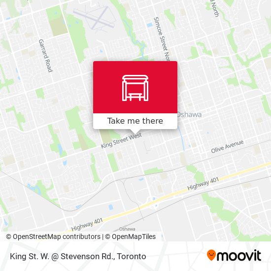 King St. W. @ Stevenson Rd. map