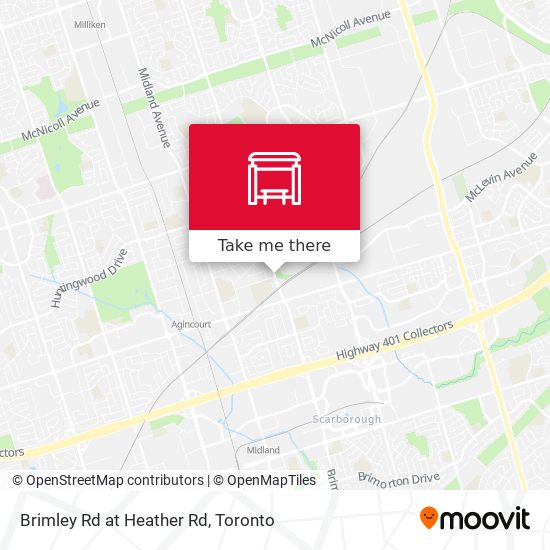 Brimley Rd at Heather Rd map