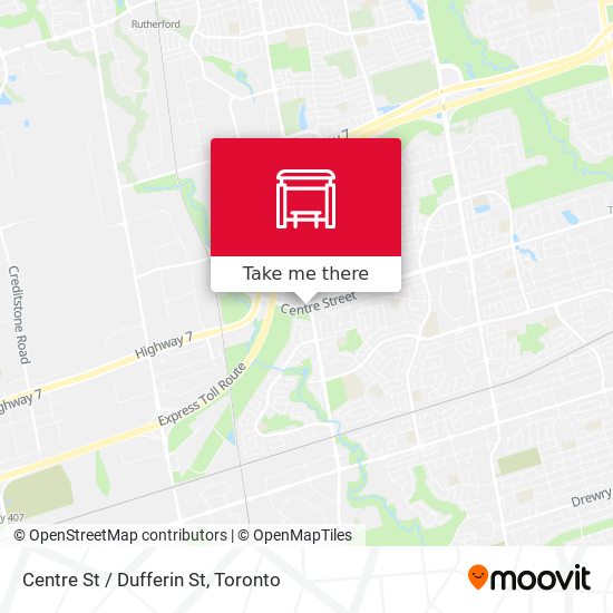 Centre St / Dufferin St map