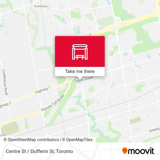 Centre St / Dufferin St map