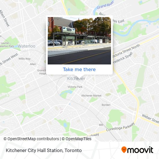 Kitchener City Hall Station map