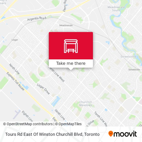 Tours Rd East Of Winston Churchill Blvd map