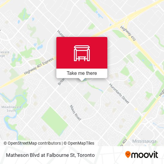 Matheson Blvd at Falbourne St map