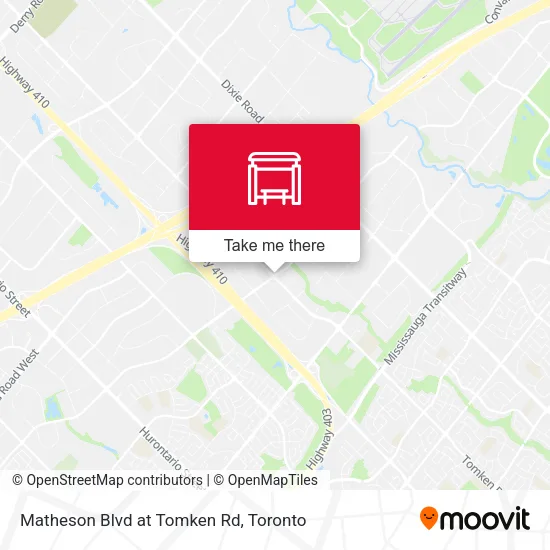 Matheson Blvd at Tomken Rd map