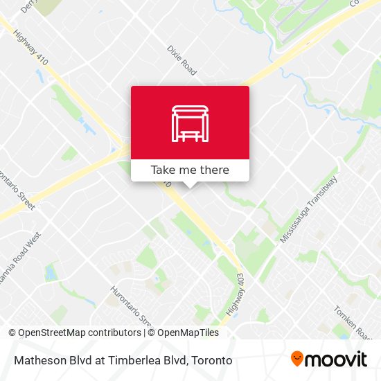 Matheson Blvd at Timberlea Blvd map