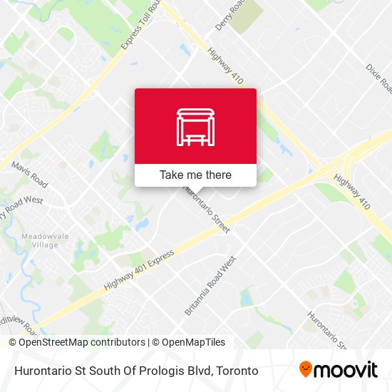Hurontario St South Of Prologis Blvd map