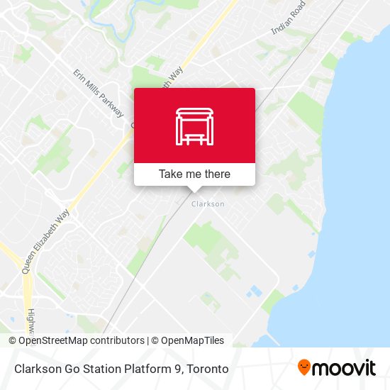 Clarkson Go Station Platform 9 map