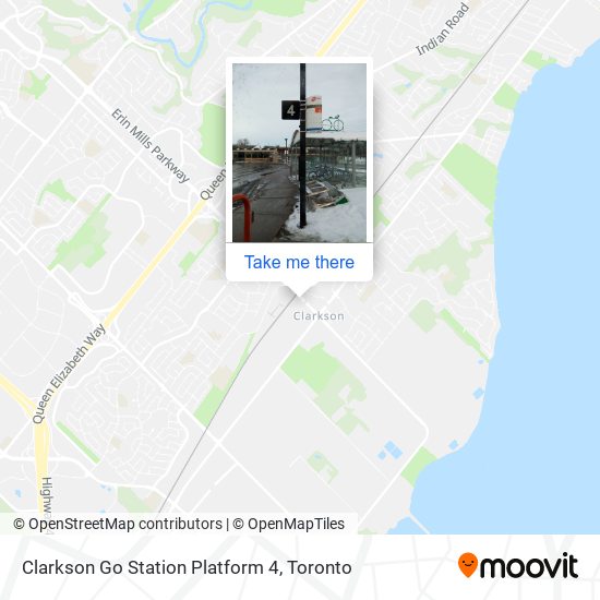 Clarkson Go Station Platform 4 map